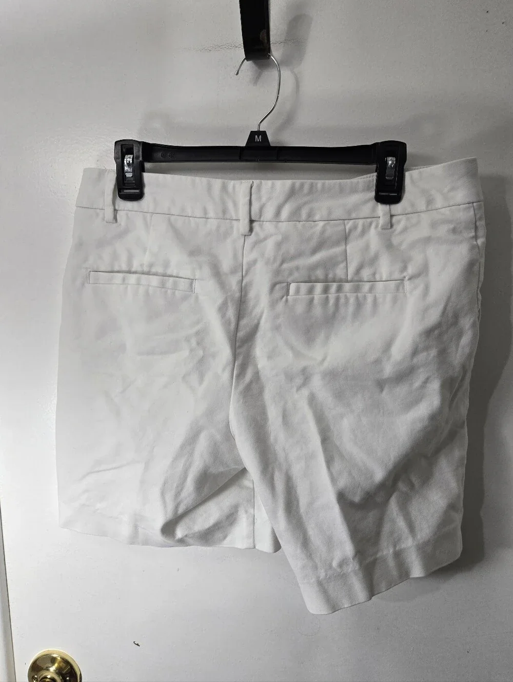 Lilly Pulitzer white mid-rise tailored chino shorts Preppy Nautical Size 10